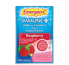 Packet of Emergen-C Immune+ in Raspberry