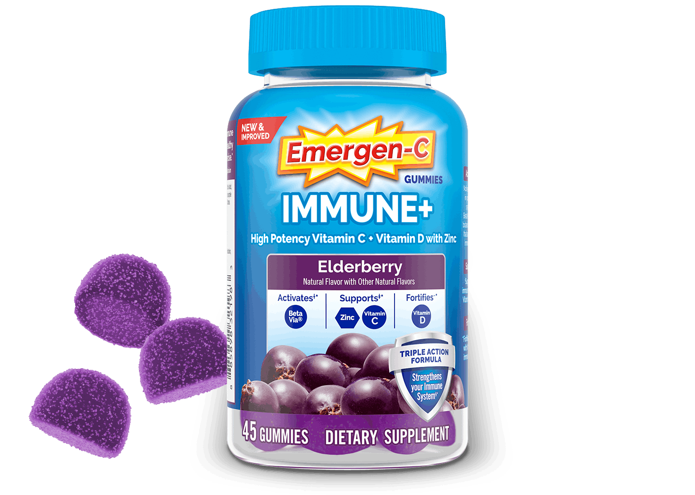 Emergen-C Immune+ Elderberry Gummies with Triple Action product