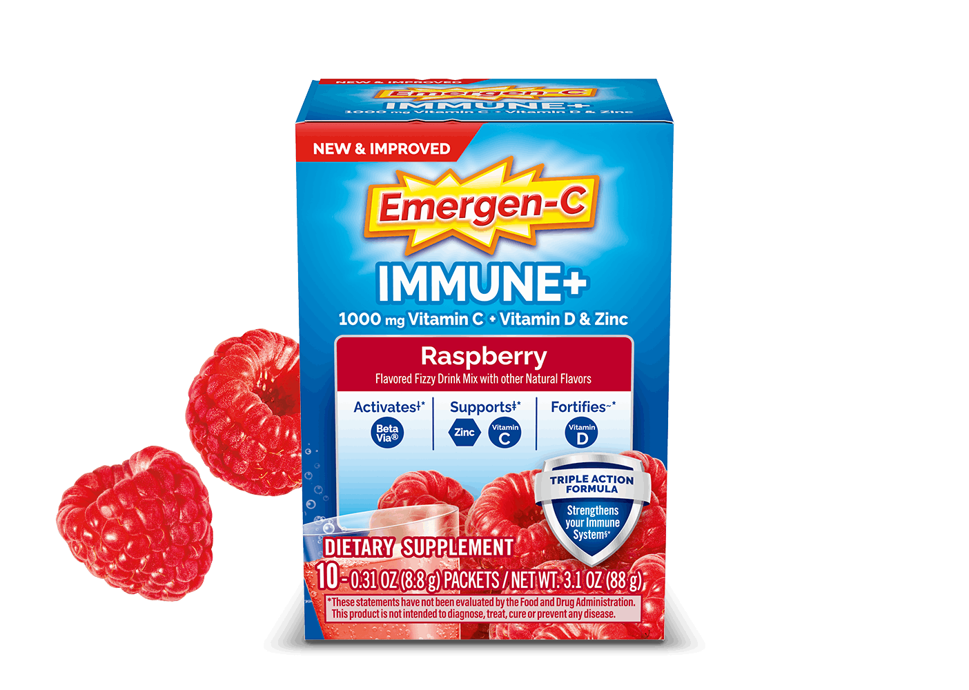Emergen-C Immune+ Raspberry with Triple Action product