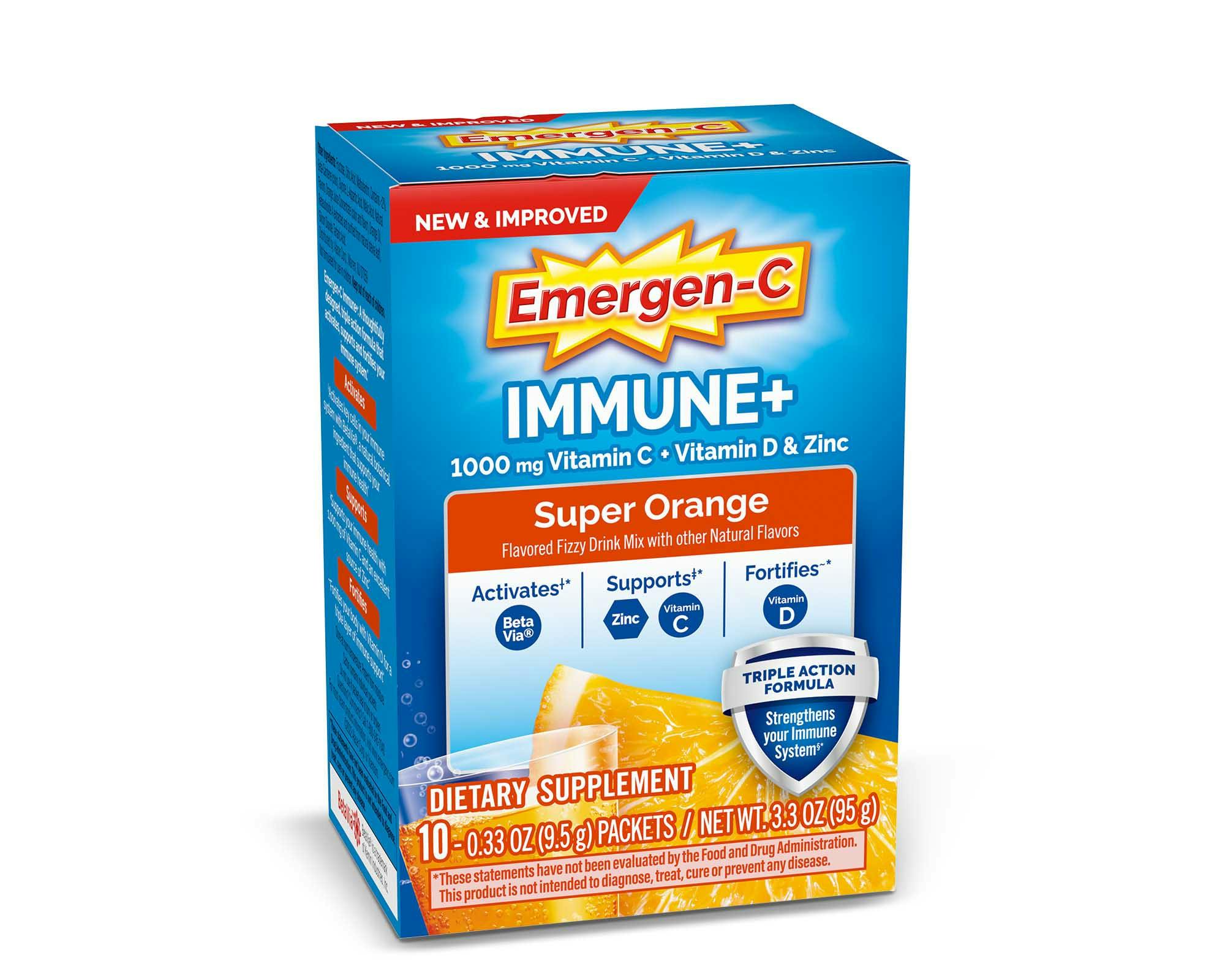 Immune+ Super Orange with Triple Action | Emergen-C