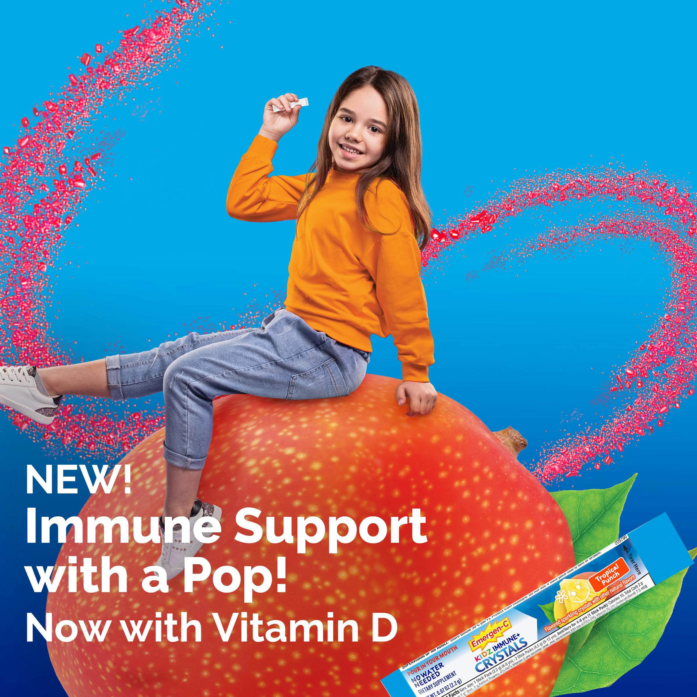 Kidz Immune+ Crystals Tropical Punch | Emergen-C