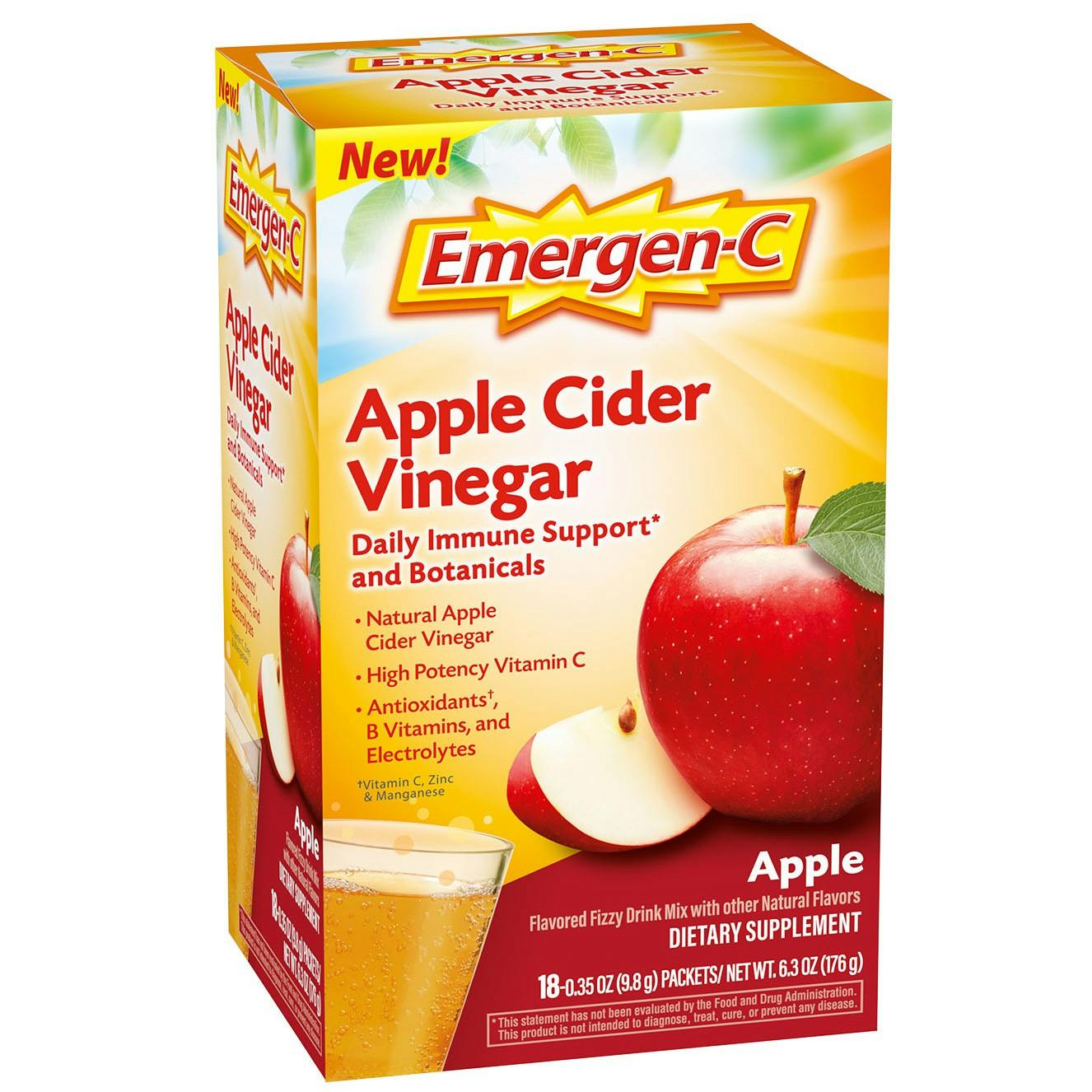 Apple Cider Vinegar Botanicals Immune Support box angled view