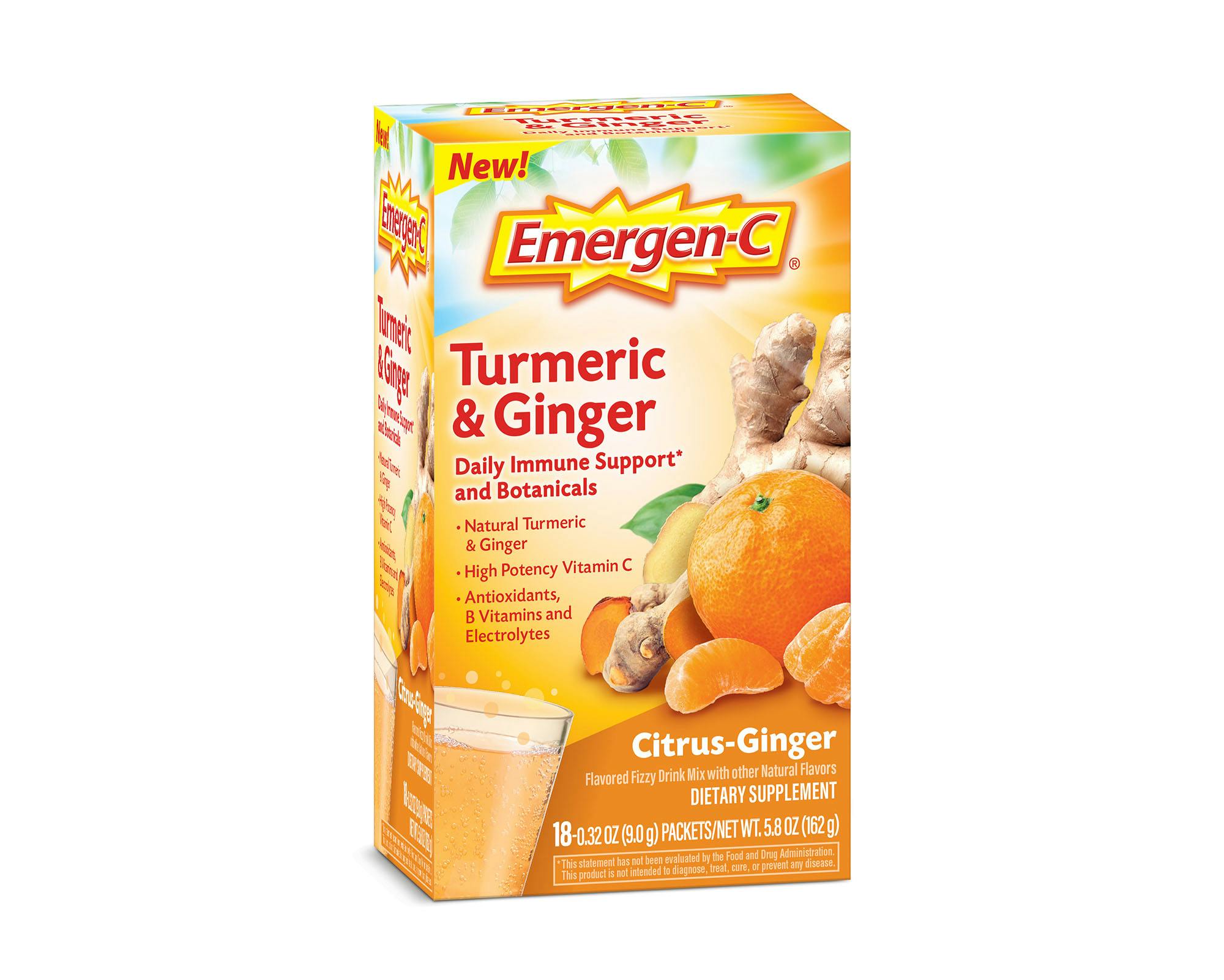 Turmeric & Ginger Botanicals Immune Support box angled view