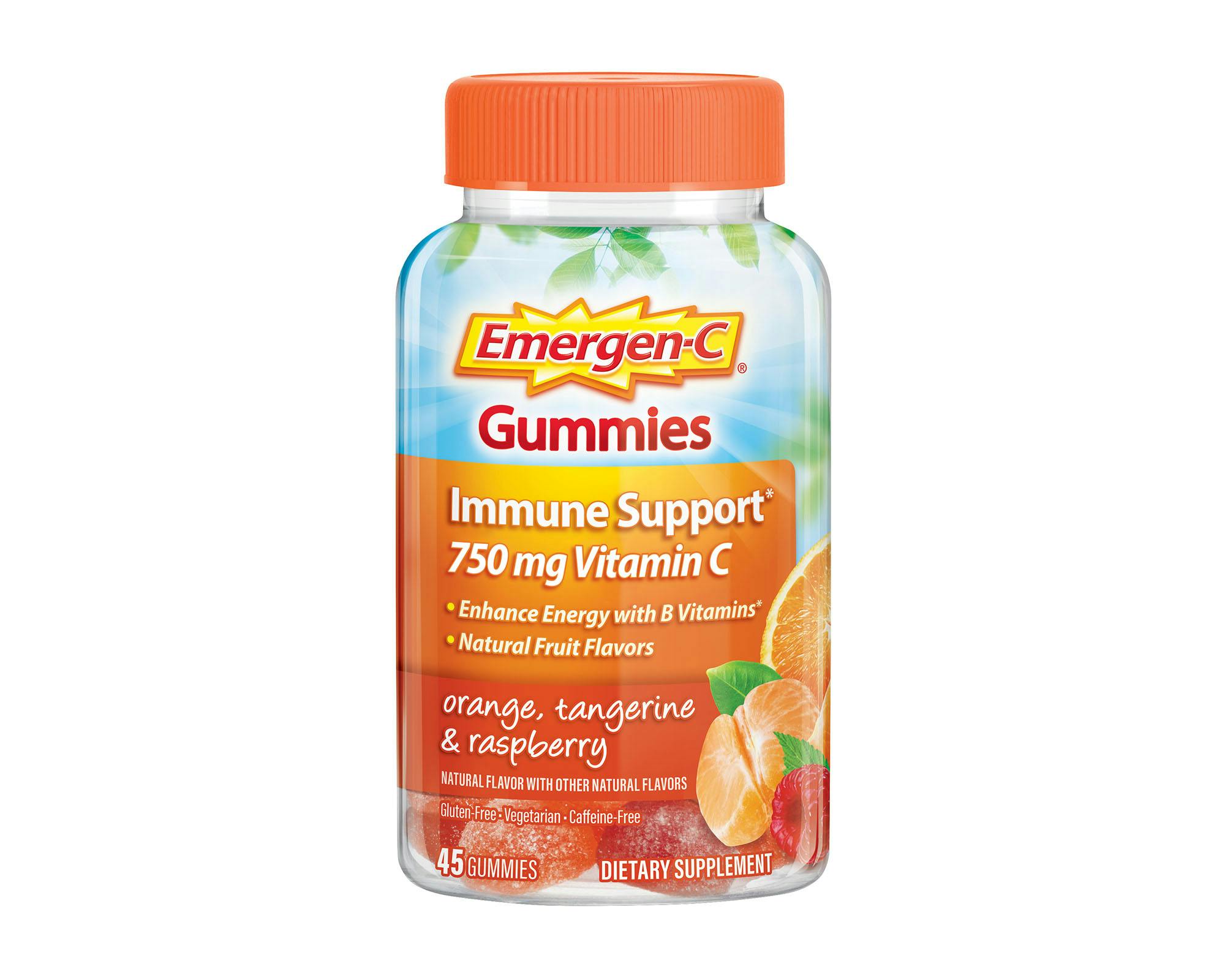 Orange, Tangerine & Raspberry Immune Support Gummies bottle