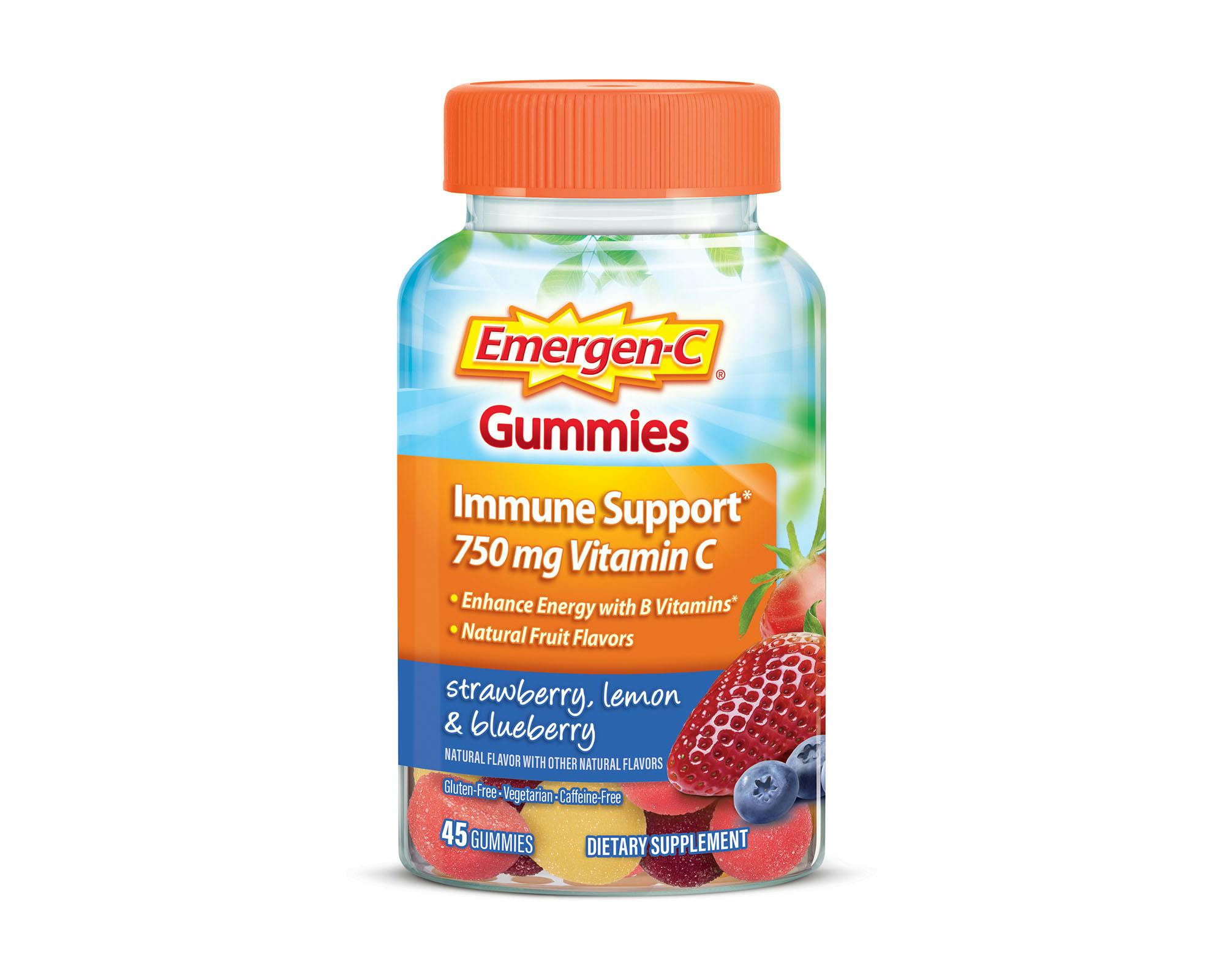 Strawberry, Lemon & Blueberry Immune Support Gummies bottle
