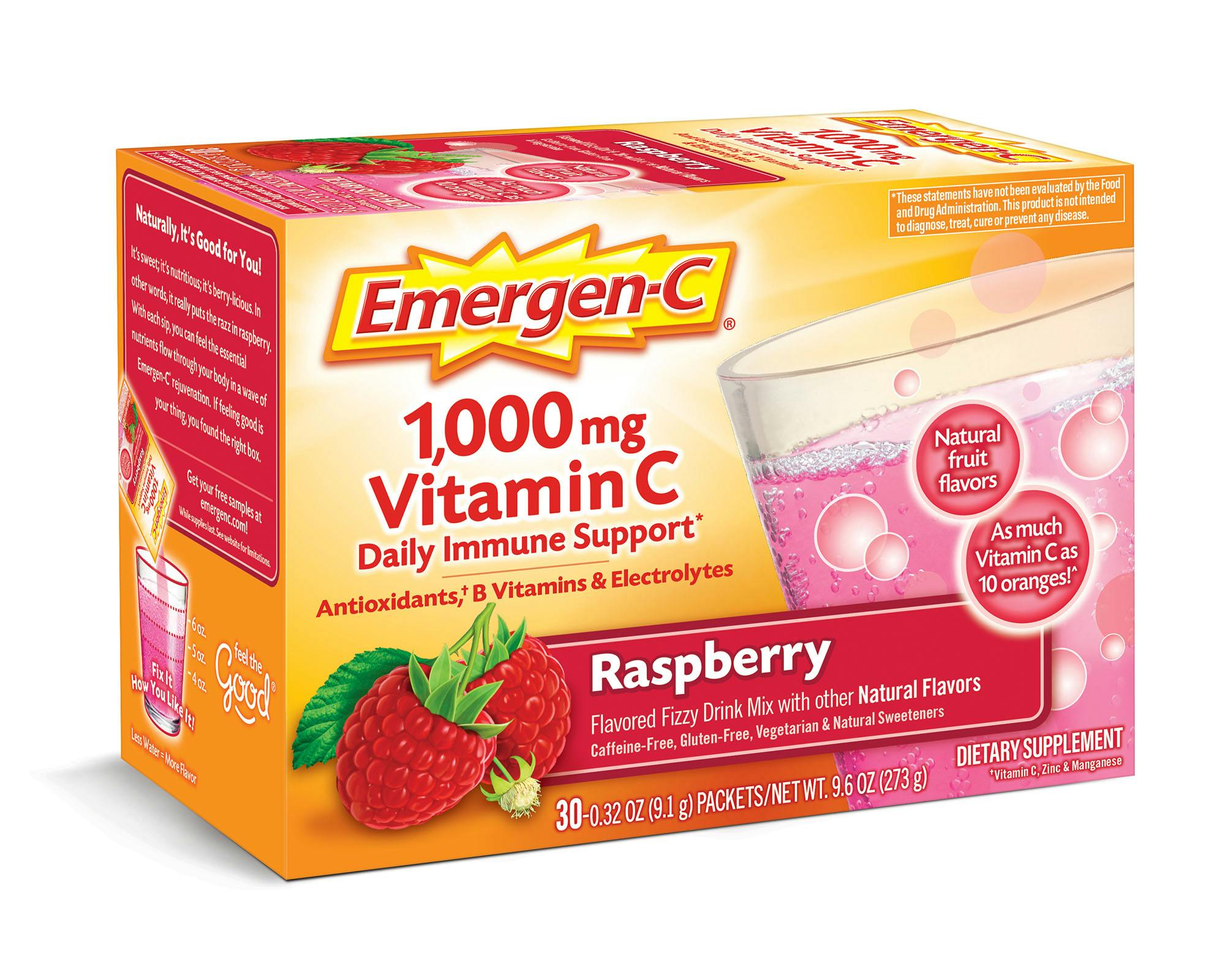 Raspberry Original Immune Support box angled view