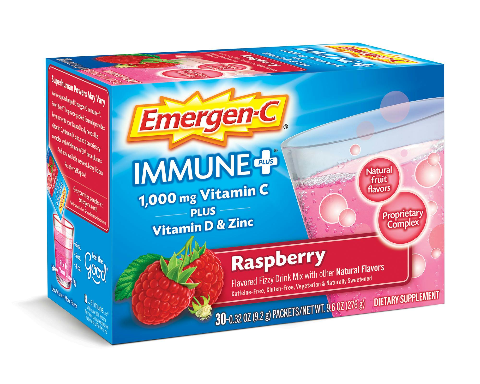 Raspberry Immune+ Support box angled view