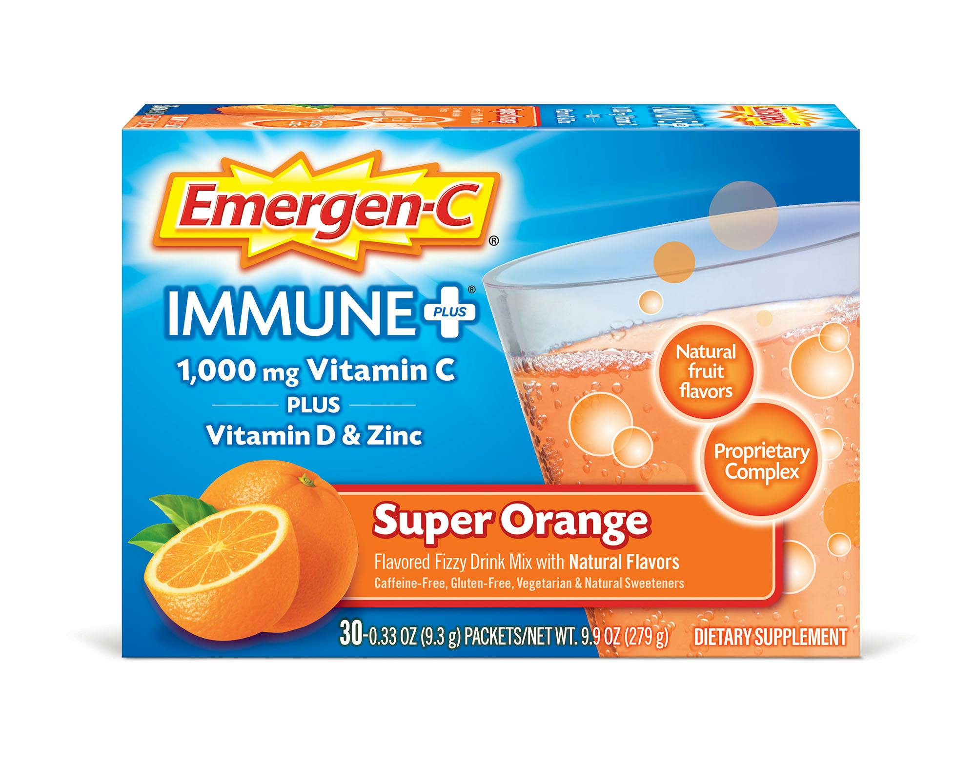 Emergen-C Super Orange Vitamin C Supplement For Immune Support