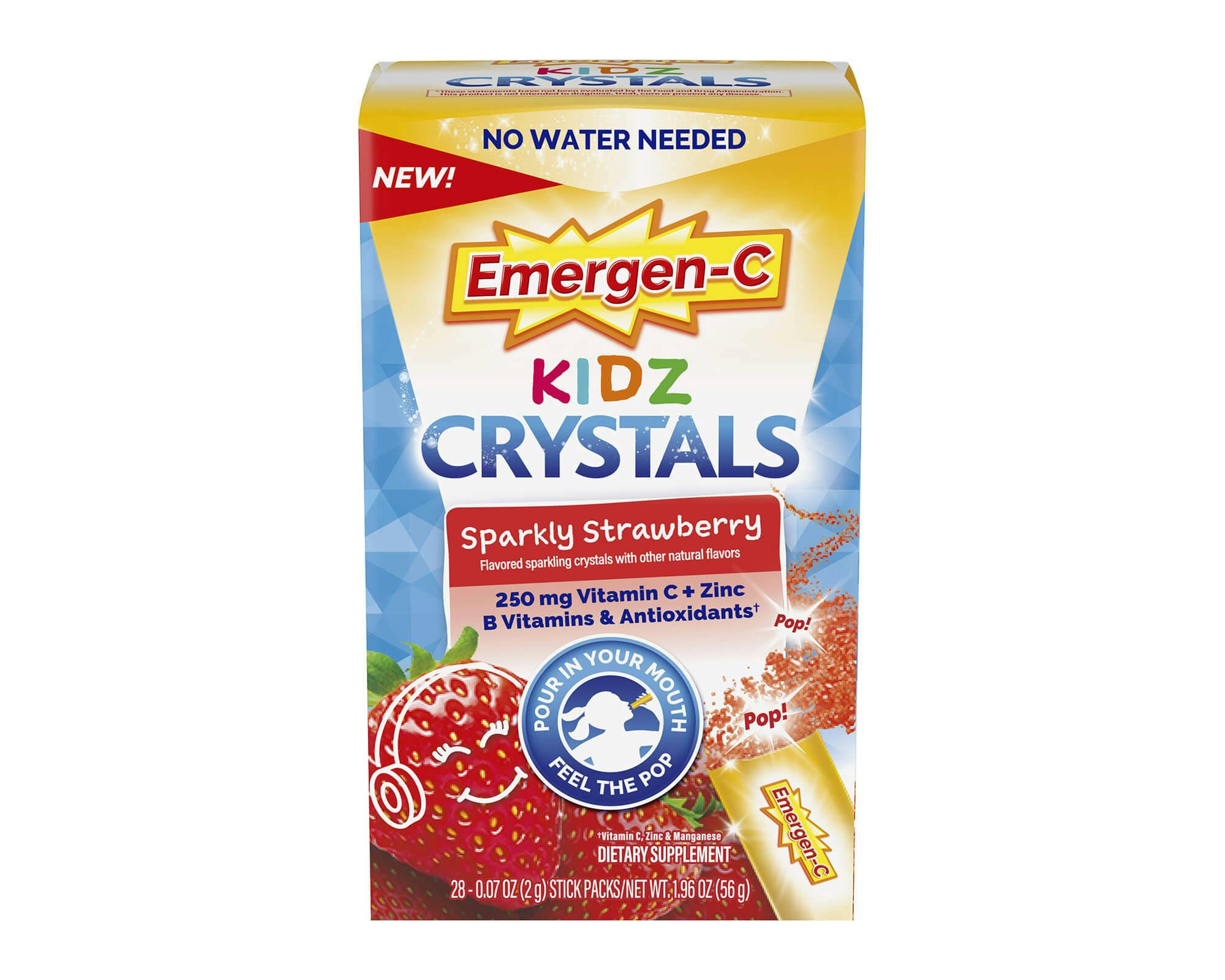 Kidz Sparkly Strawberry Crystals For Immune Support | Emergen-C