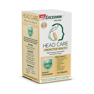 Excedrin head care proactive combo left