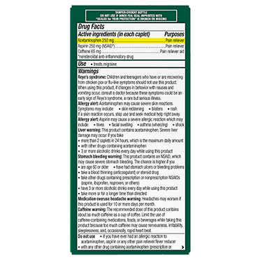 Excedrin migraine details