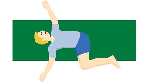 Supine Twist Yoga Pose Illustration
