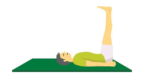 Legs Up The Wall Yoga Pose Illustration