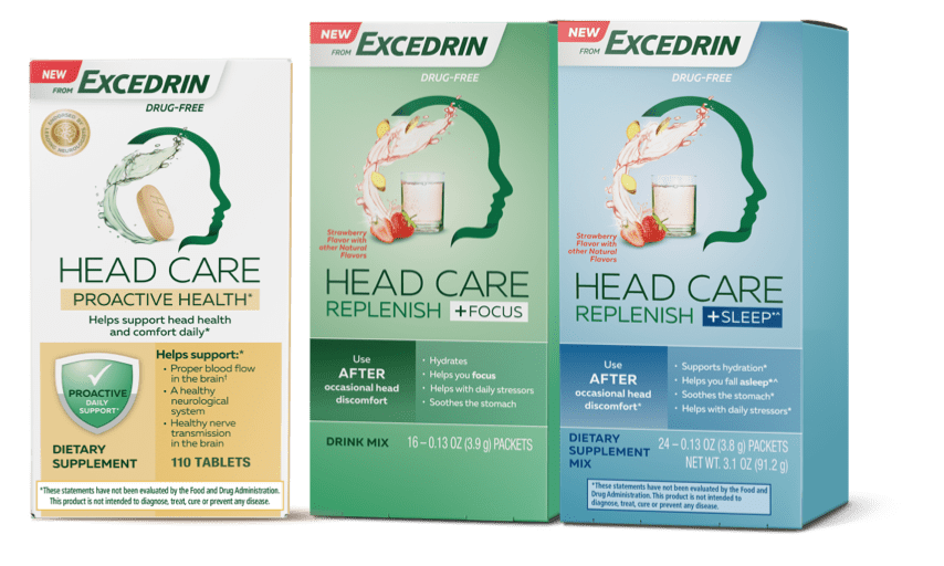 Excedrin Head Care: Drug-Free Products for Head Health