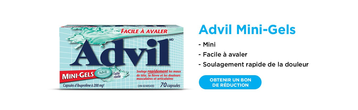 Nouveau Advil Mini Gels banner