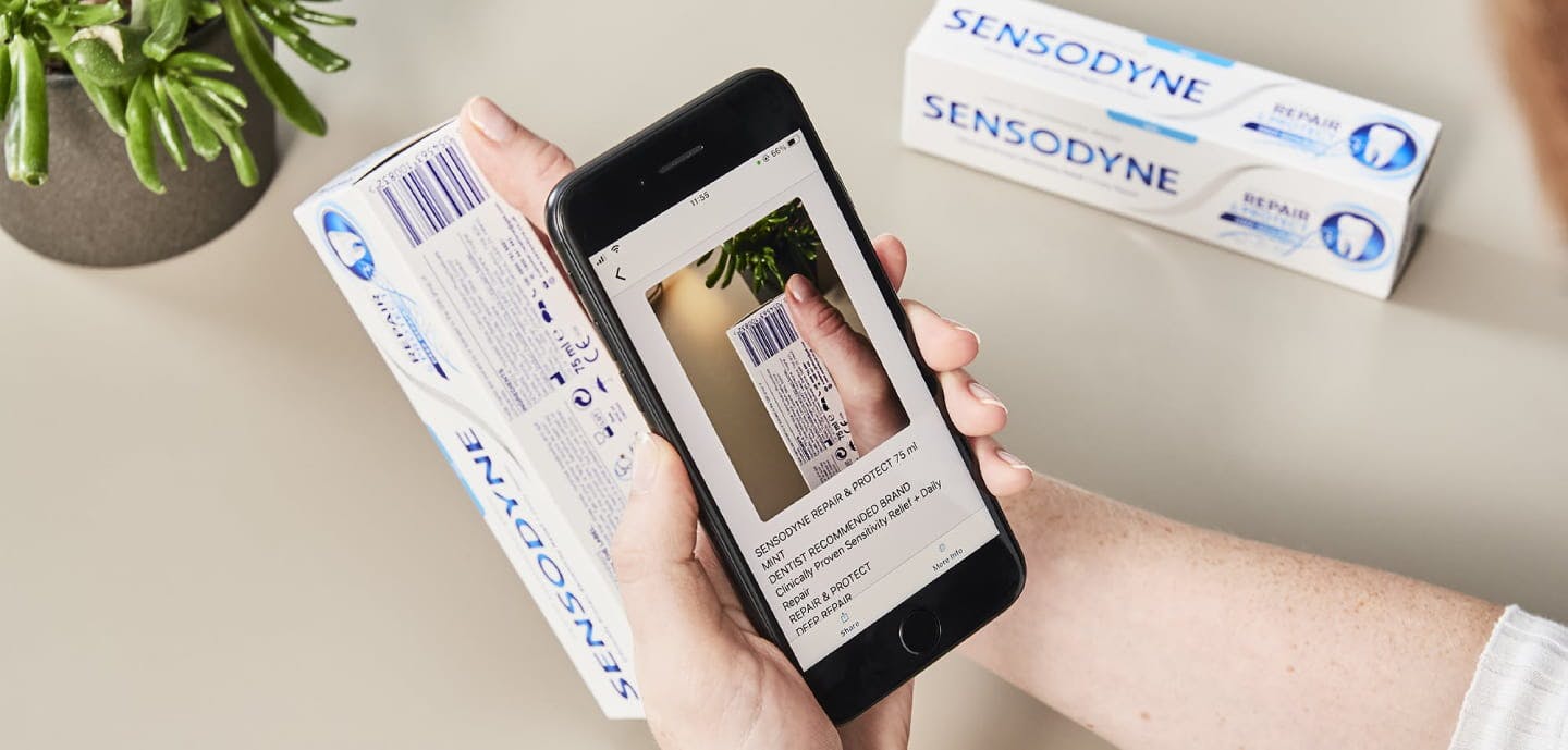 Scanning Sensodyne Barcode on mobile