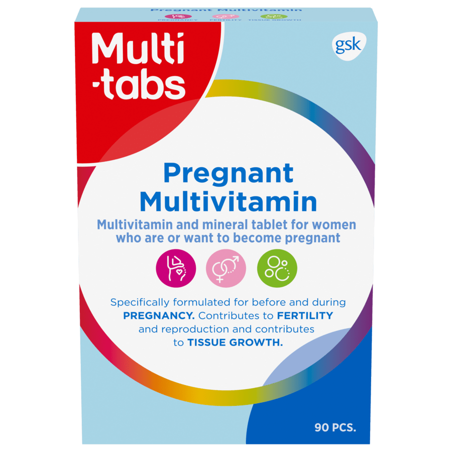 Boks med Multi-tabs gravide multivitaminer