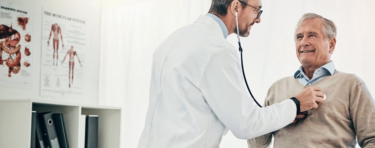 Man at doctor’s office for a check-up