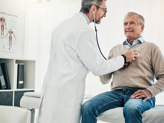 Man at doctor’s office for a check-up
