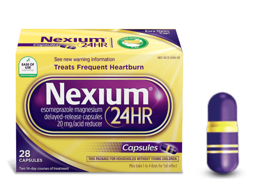 Nexium® 24HR Easy Open Cap 28 ct product.