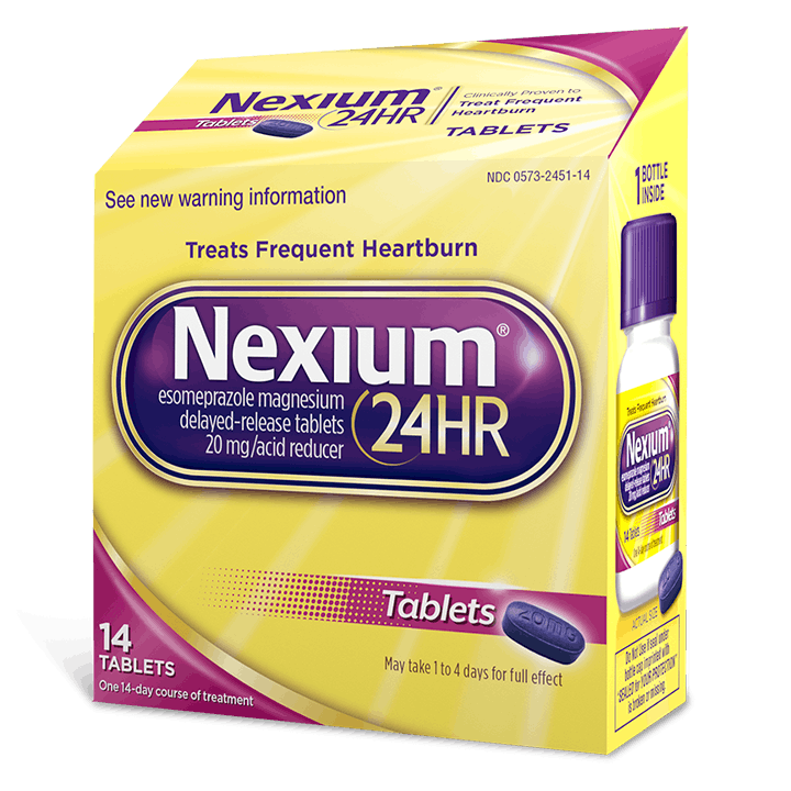 Producto Nexium 24HR Tabletas 14 ct