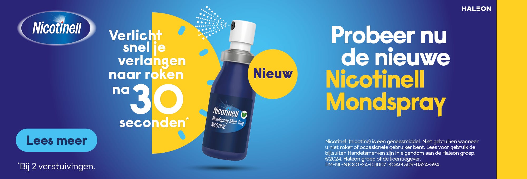 Nicotinell nicotine spray craving relief in 30 seconds