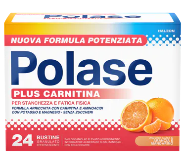 Polase Plus Carnitina 24 bustine con vero succo di arancia e mandarino