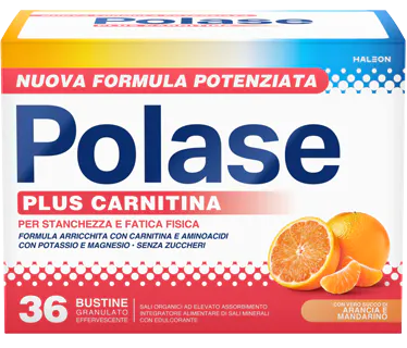 Polase Plus Carnitina 36 bustine con vero succo di arancia e mandarino