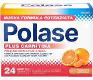 Polase Plus Carnitina 24 bustine con vero succo di arancia e mandarino
