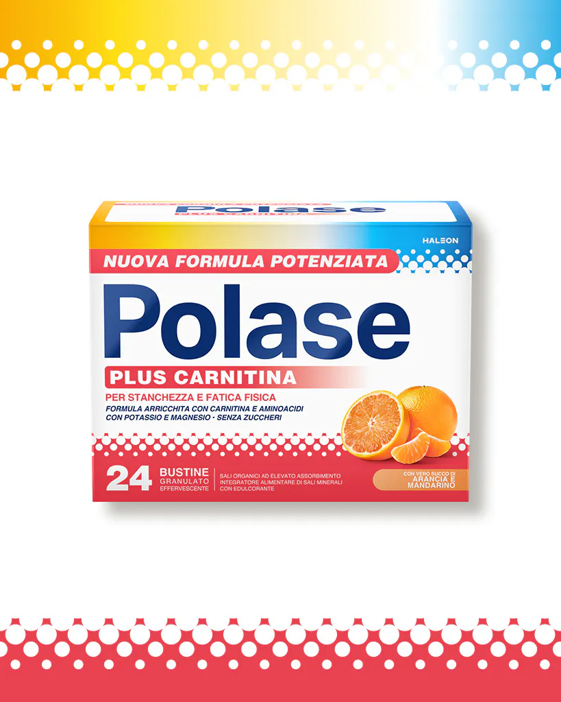 Polase Plus Carnitina 24 bustine con vero succo di arancia e mandarino