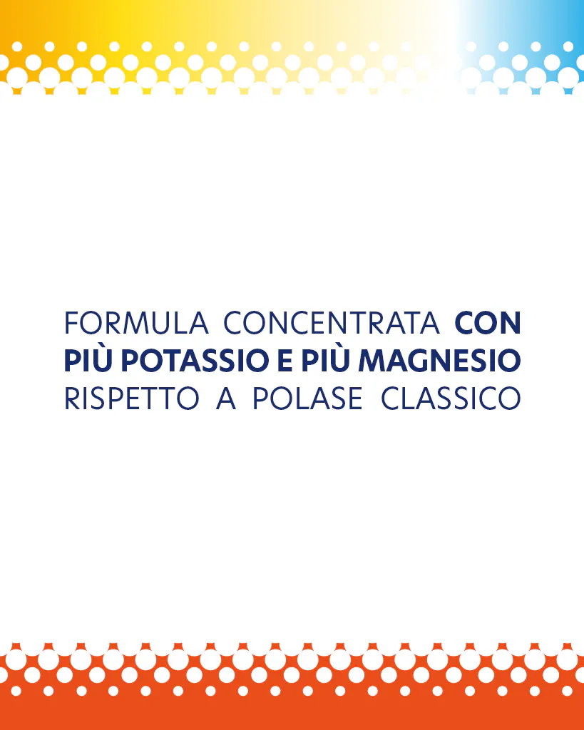 Plase Plus ha una formula concentrata con più potassio e più magnesio rispetto a Polase Classico