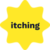 Itching & yellow relief shape