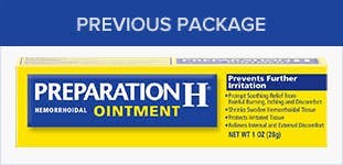 Ointment previous package Ointment previous package
