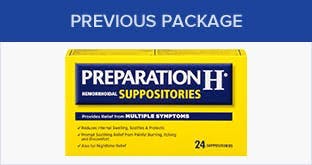 Suppositories previous package Suppositories previous package
