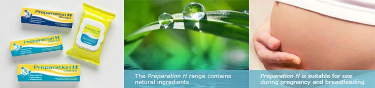 Preparation H range contains natural ingredients