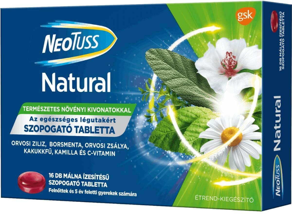 NeoTuss Natural szopogató tabletta