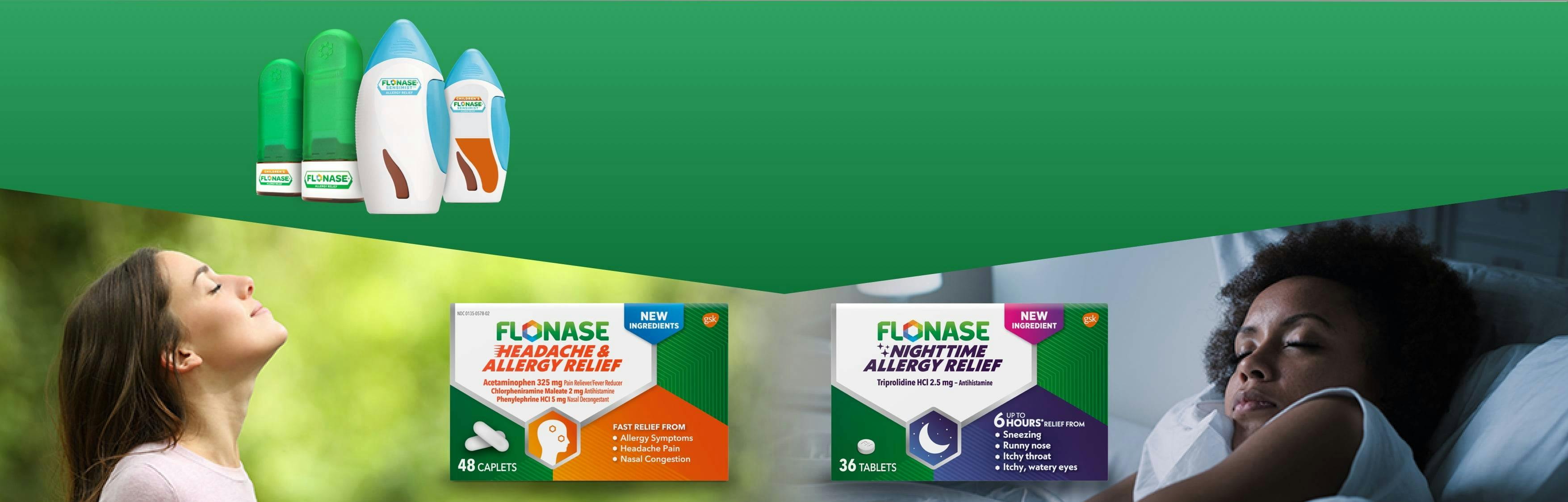 Flonase allergy relief caplets and tablets