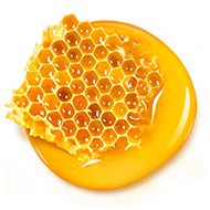 piece of honeycomb on top of a honeydrop piece of honeycomb on top of a honeydrop