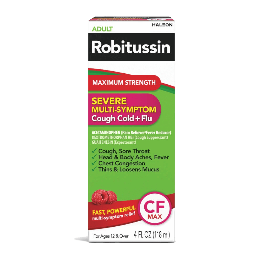 Robitussin Maximum Strength Severe Multi-Symptom Cough Cold + Flu