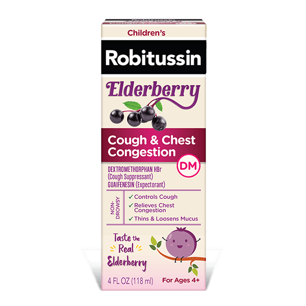 Robitussin Children’s Elderberry Cough + Chest Congestion DM Robitussin Children’s Elderberry Cough + Chest Congestion DM