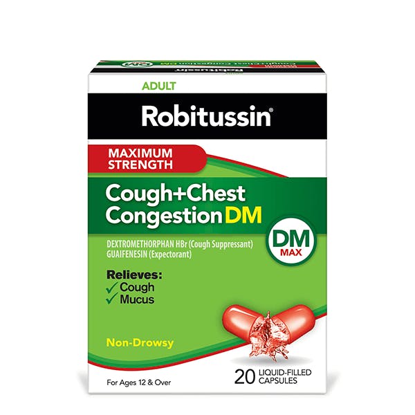 Robitussin Maximum Strength Cough & Chest Congestion DM Capsules