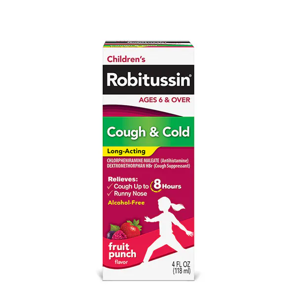 Old packaging of Robitussin Children’s Cough & Cold Long-Acting