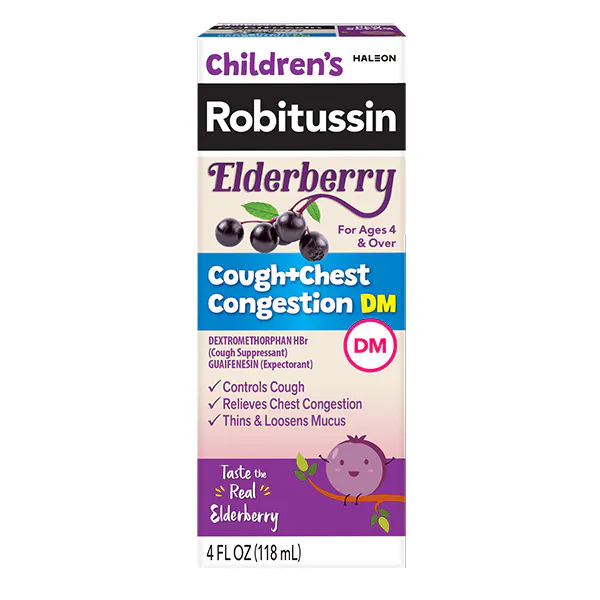 Robitussin Children’s Elderberry Cough + Chest Congestion DM