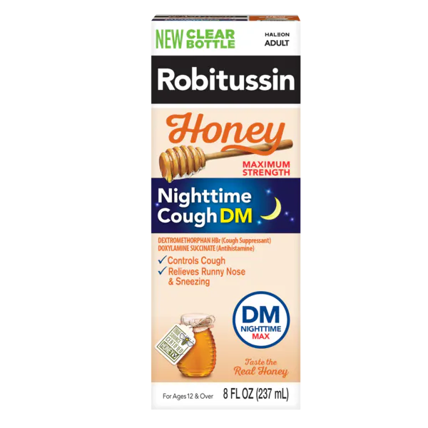 Robitussin Maximum Strength Honey Nighttime Cough DM