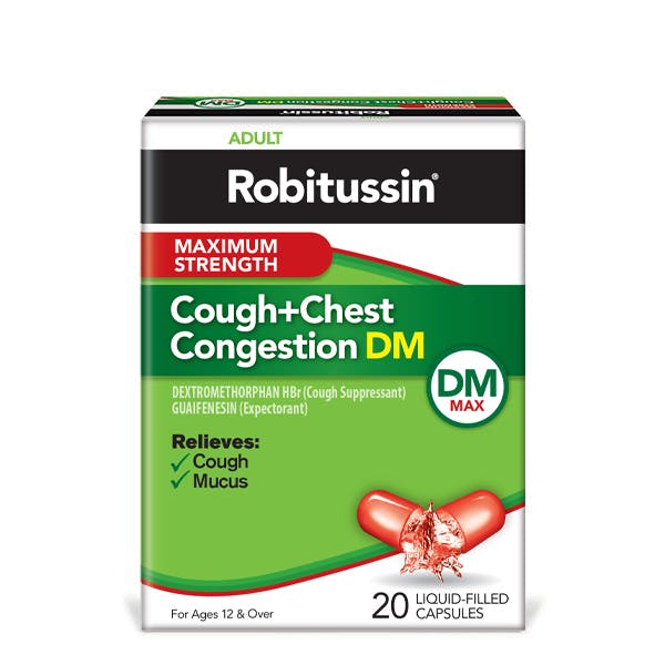 Robitussin Maximum Strength Cough & Chest Congestion DM Capsules