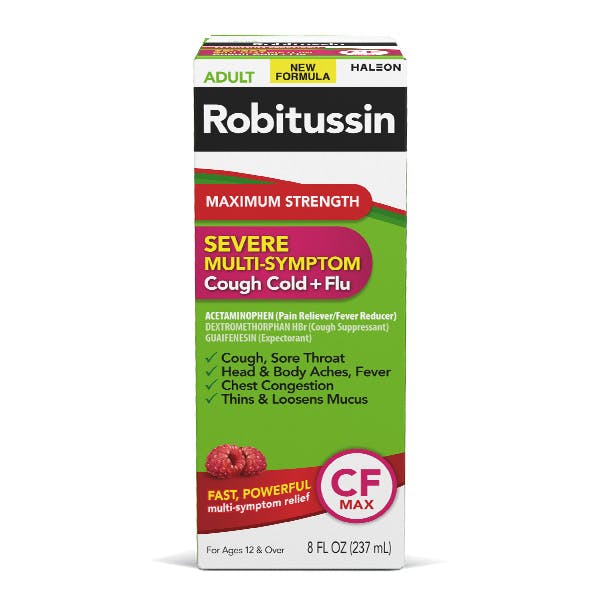 Robitussin Maximum Strength Severe Multi-Symptom Cough Cold + Flu