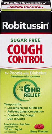 Robitussin Sugar Free Cough Control For People With Diabetes
