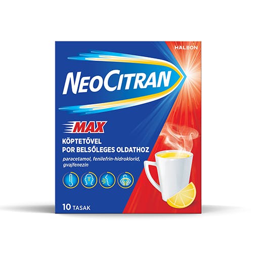 Neo Citran Max köptetővel por belsőleges oldathoz Neo Citran Max köptetővel por belsőleges oldathoz