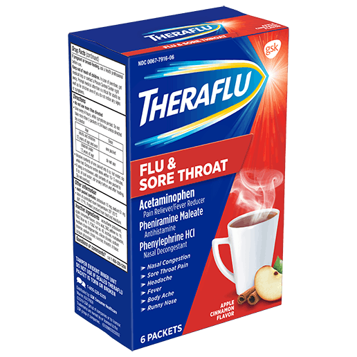 Theraflu Flu and Sore Throat Medicine Theraflu