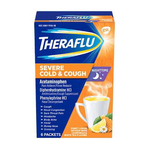 Nighttime Severe Cold & Cough Hot Liquid Powder